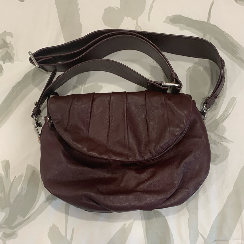 Zara premium burgundy leather bag